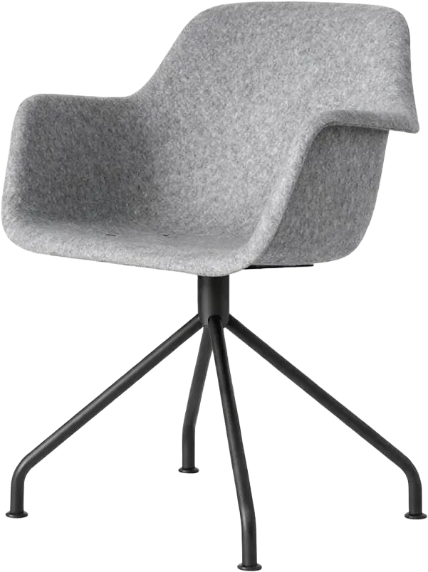 Felt Tub Chair Metal Leg
