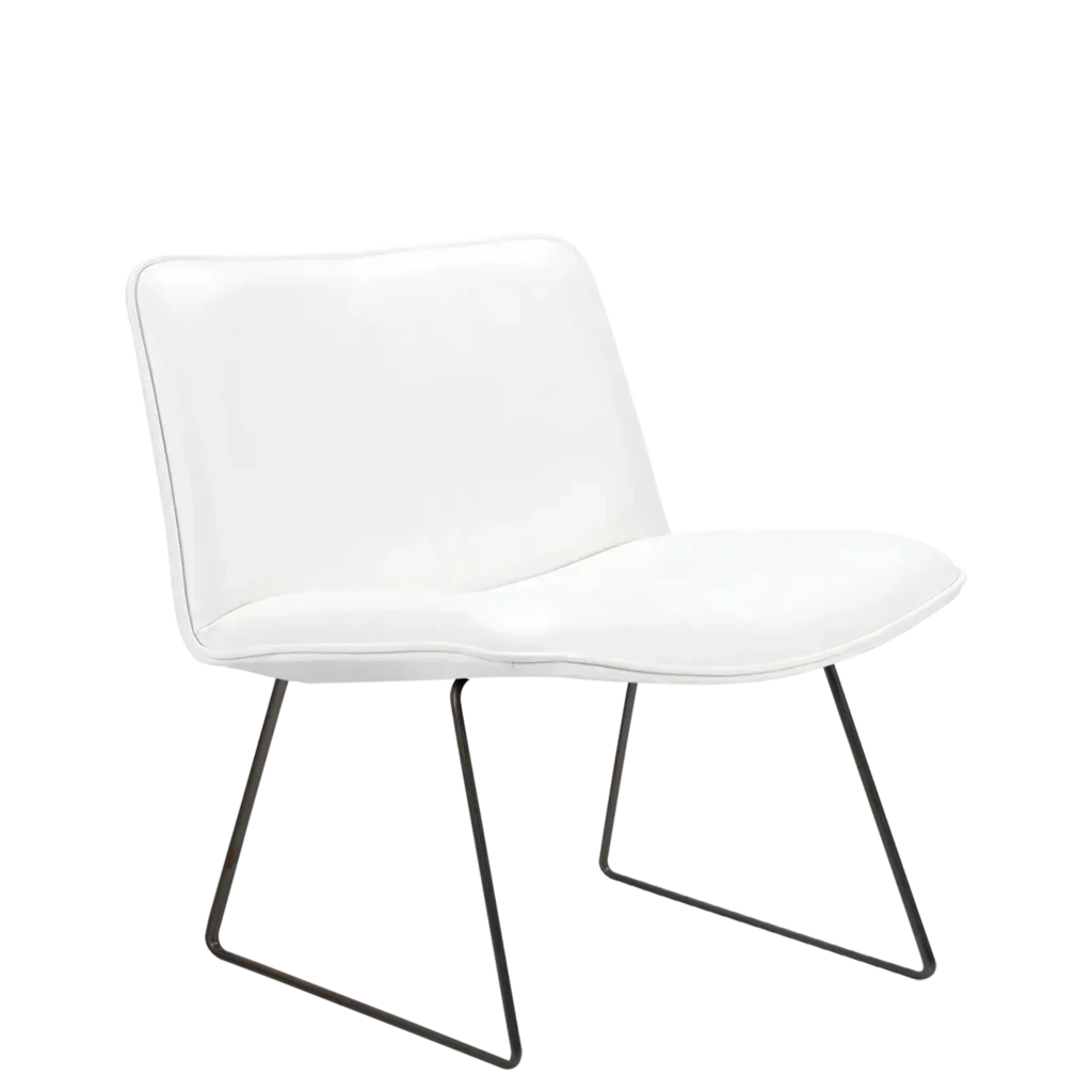 Wave Chair - Skid Legs, Vinyl Seat