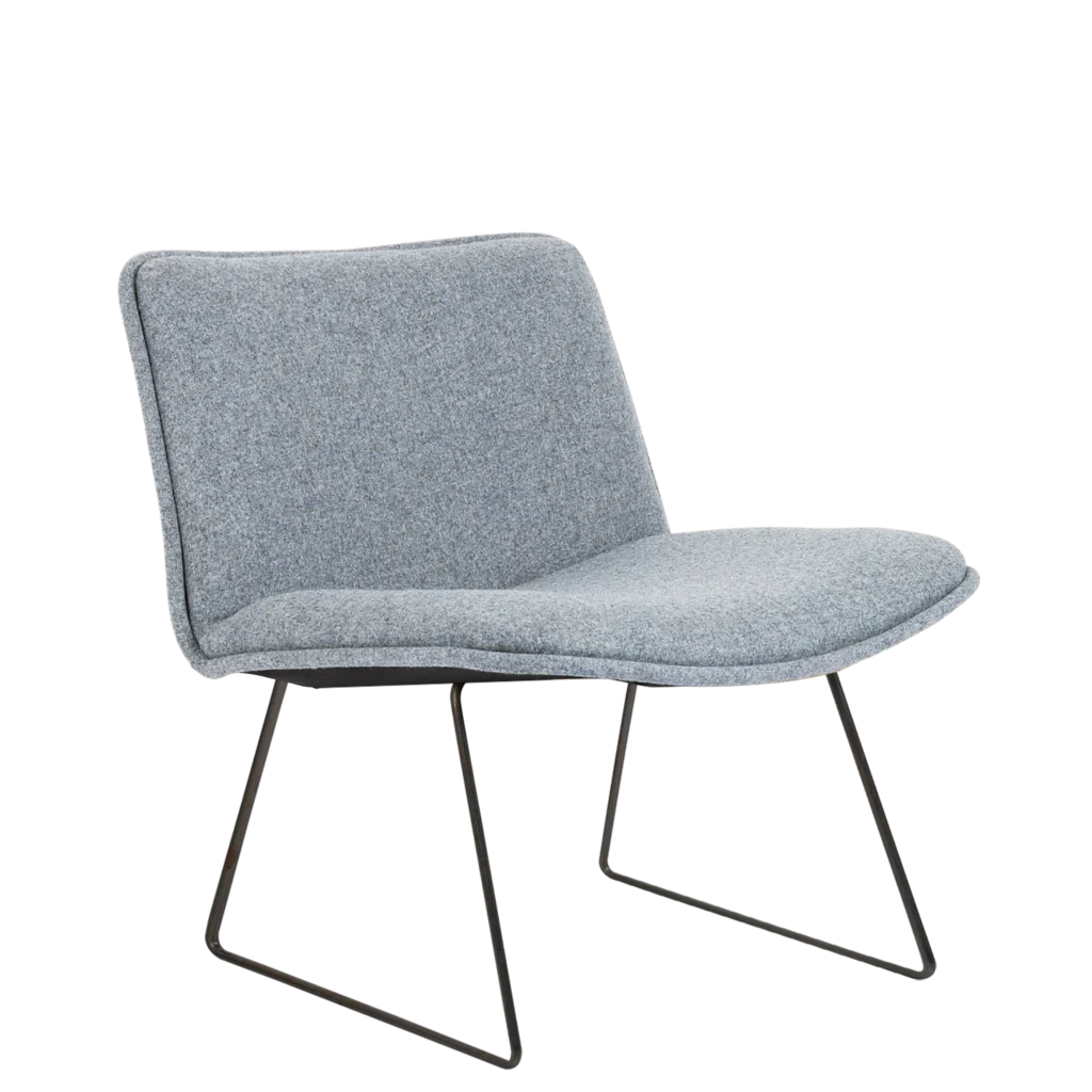 Wave Chair - Skid Legs, Wool Seat