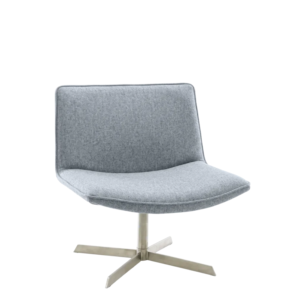 Wave Chair - Brushed Metal Legs, Wool Seat