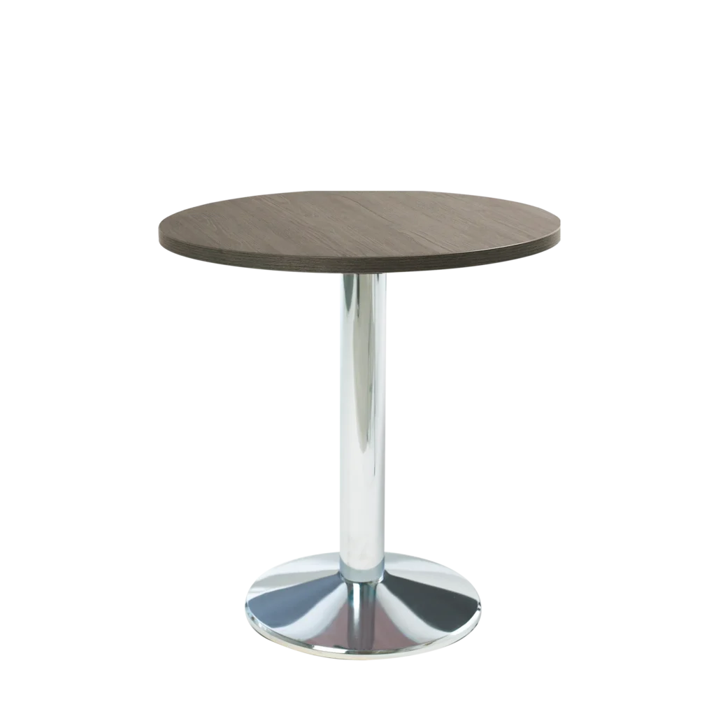 Milan Bistro Table - Premium Wooden Top Chrome Base