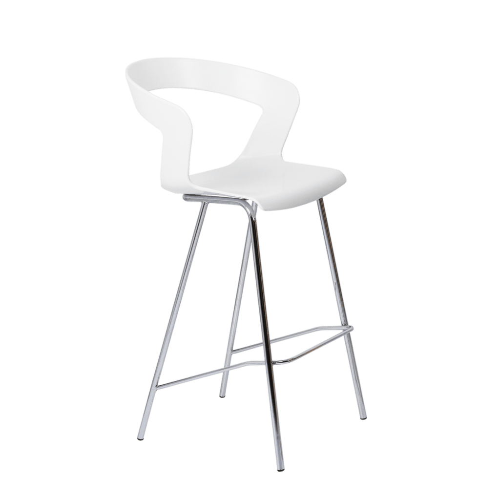 Ibiza Stool - Chrome Legs, Polymer Seat