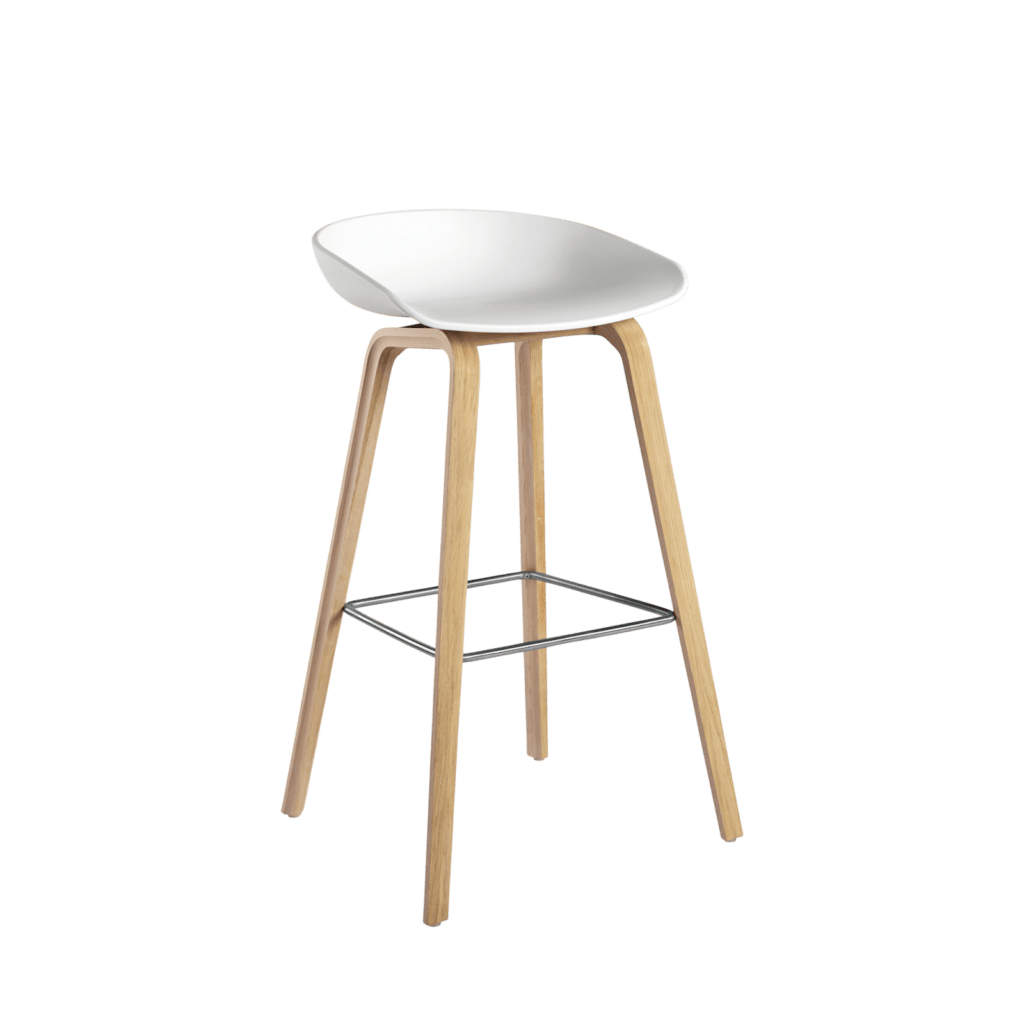 Equator Stool White - Polymer Seat
