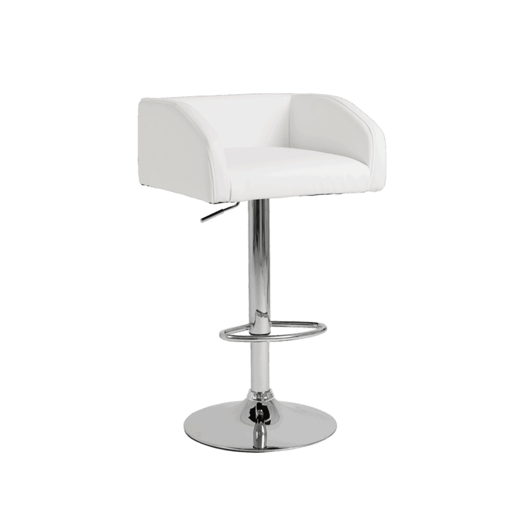 Bolivia Box Stool - Single Stem, Vinyl Seat