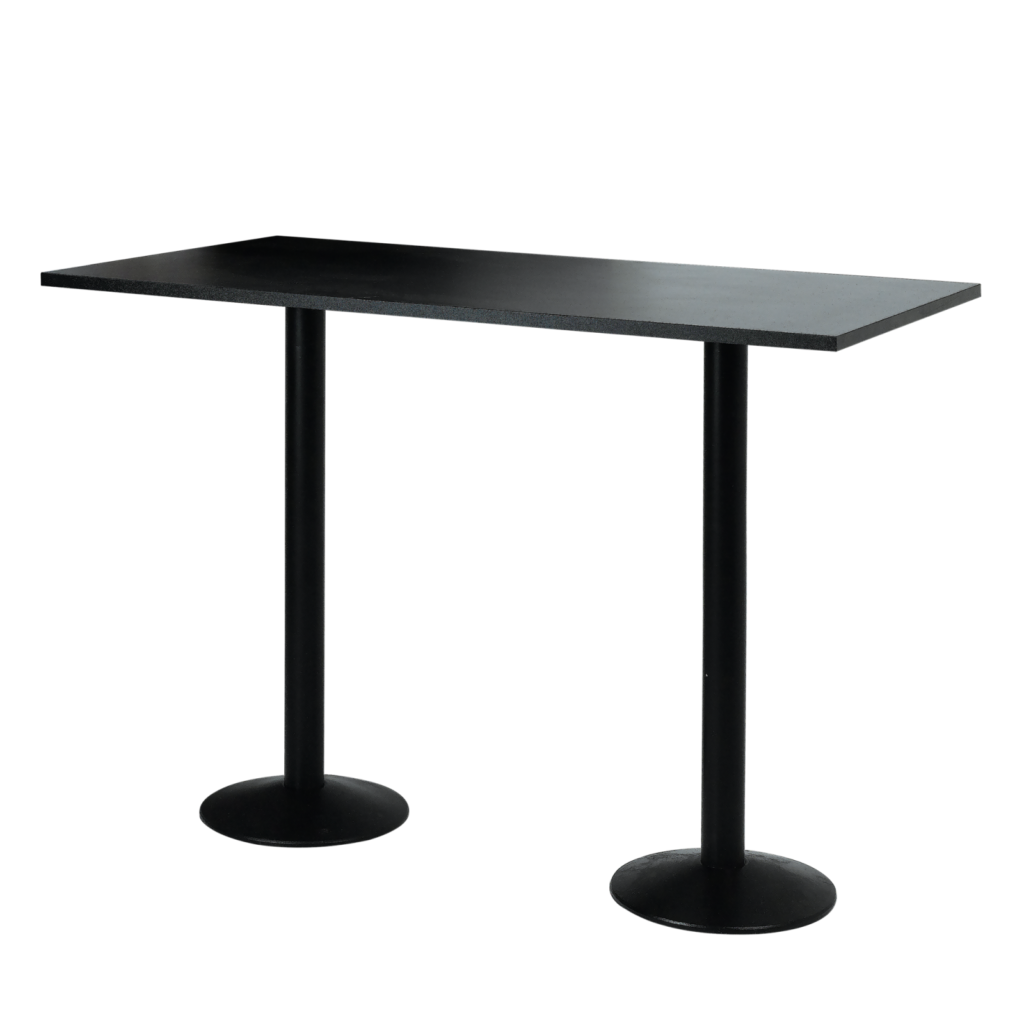 Genoa Dual Bar Table - Black Legs