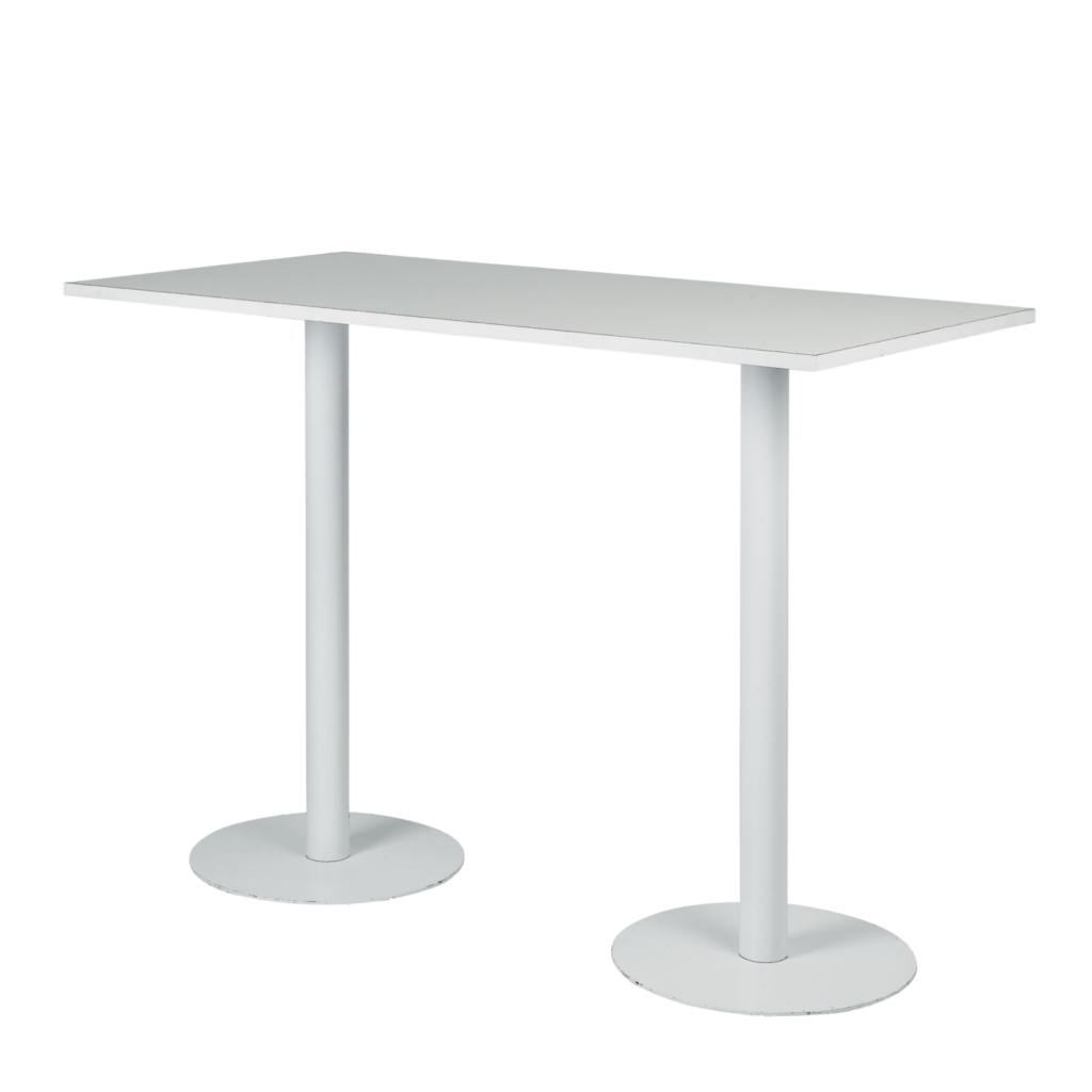 Genoa Dual Bar Table - White Legs