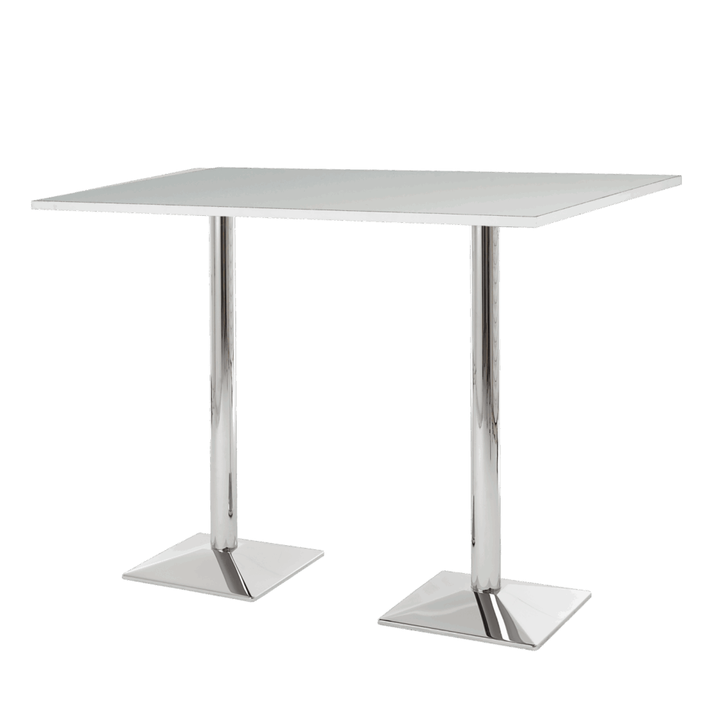Genoa Dual Bar Table - Chrome Base