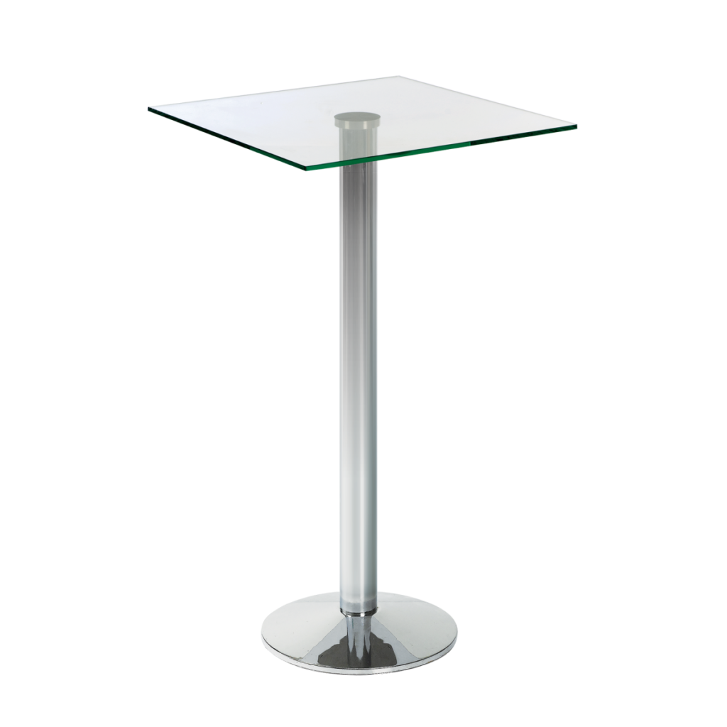 Rome Square Bar Table - Glass Top