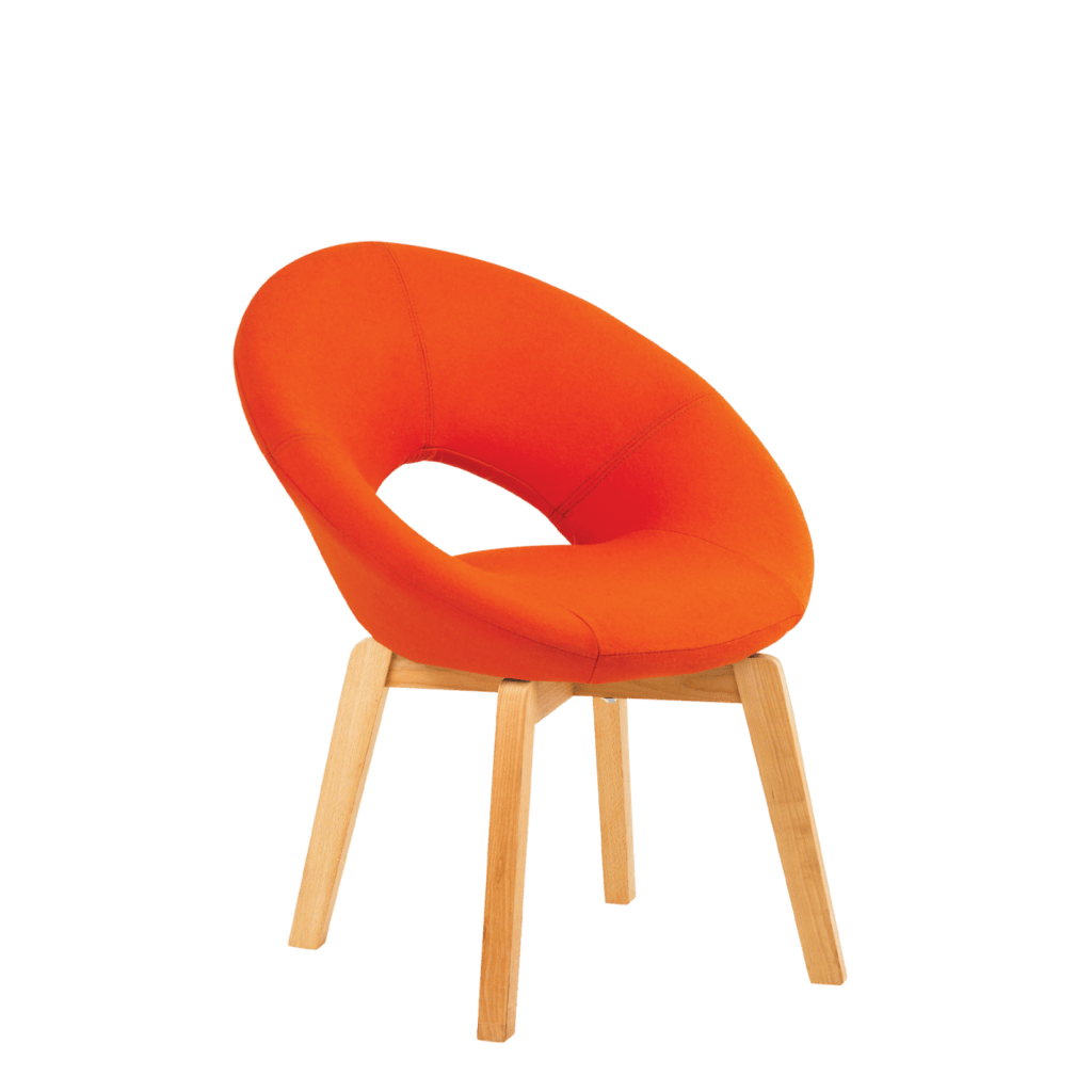 Polo Chair - Wooden Legs, Wool Seat