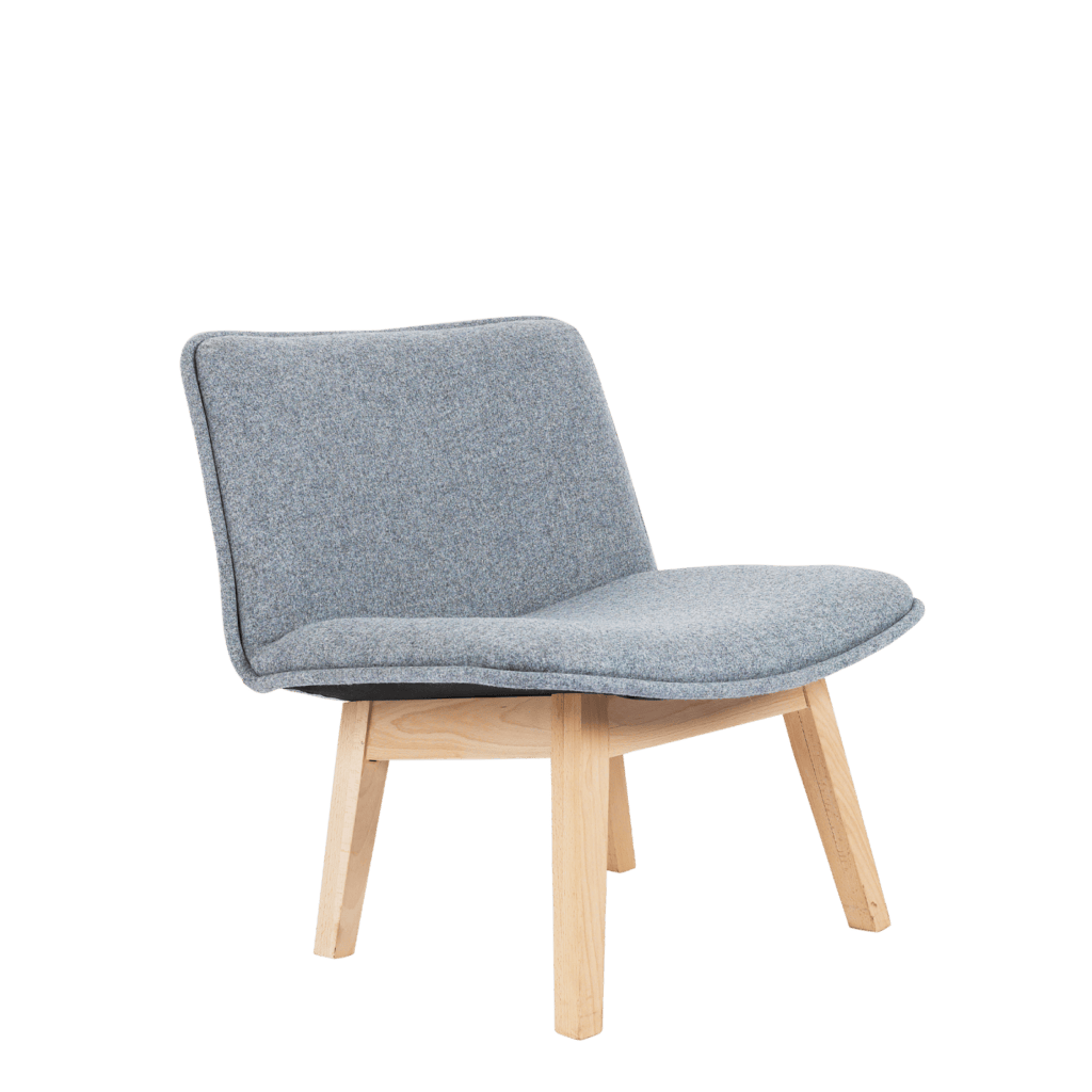 Wave Chair - Wooden Legs, Wool Seat