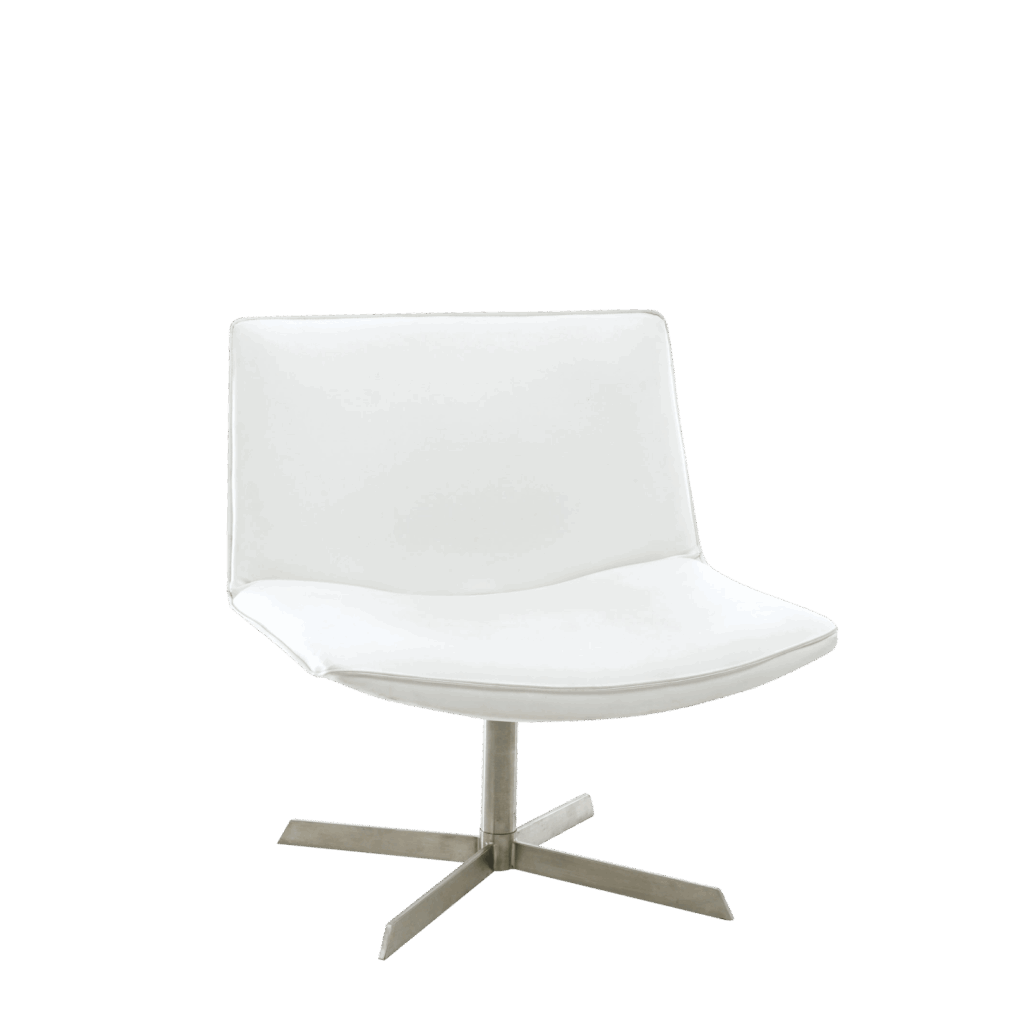 Wave Chair - Brushed Metal Legs, Vinyl Seat