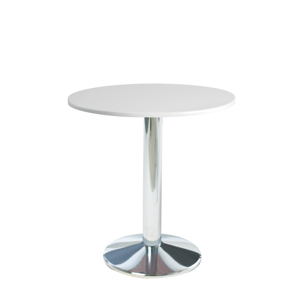 Milan Bistro Table - Wooden Top Chrome Base