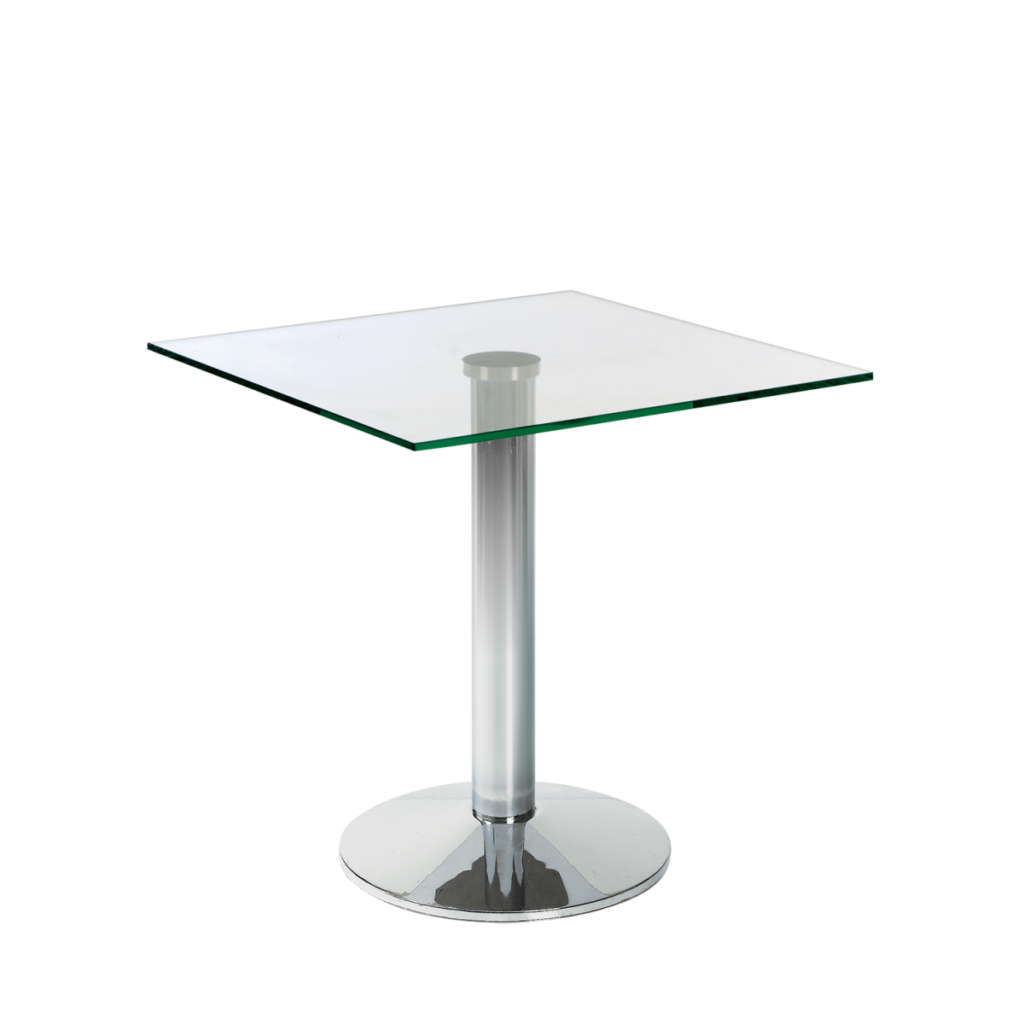Rome Square Bistro Table - Glass Top