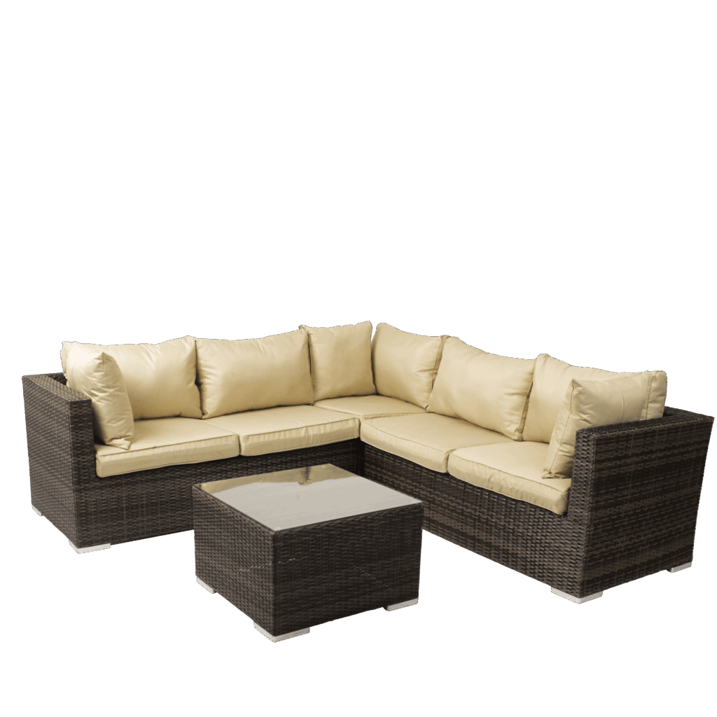 Rattan L Shape Sofa